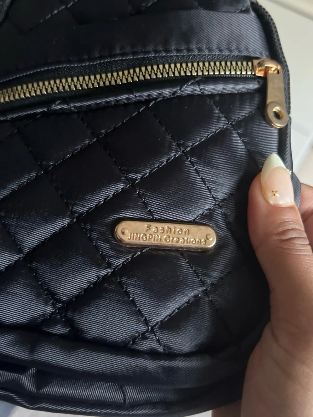 Black Quilted Crossbody Sling Bag - Sleek Everyday Carry